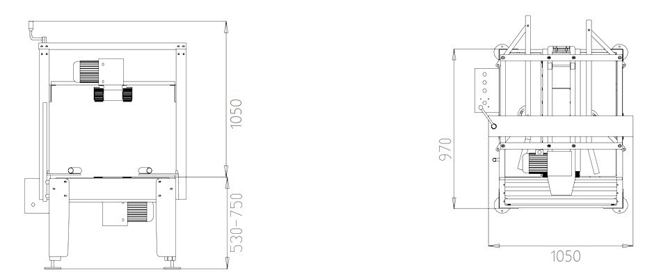 上下驱动封箱机图纸