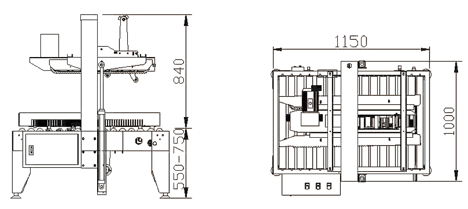 重型气动封箱机图纸