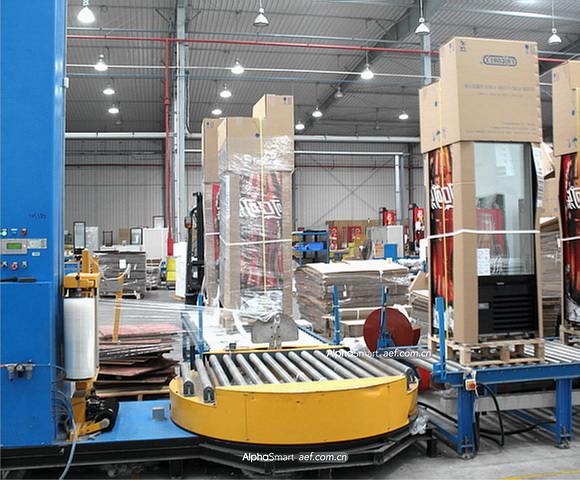 在线式缠绕机家电行业案例